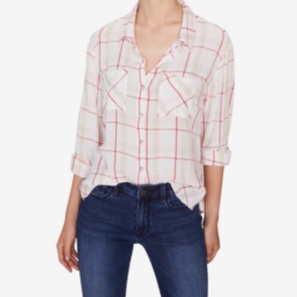 Sanctuary Tops - Sanctuary Plaid Boyfriend Sheer Shirt